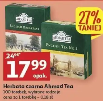 Auchan AHMAD TEA Herbata czarna 100 torebek oferta