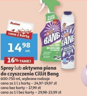 Auchan Spray lub aktywna piana do czyszczenia Cillit Bang 600-750 ml oferta