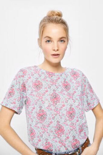 Springfield Printed roll-up sleeves t-shirt oferta