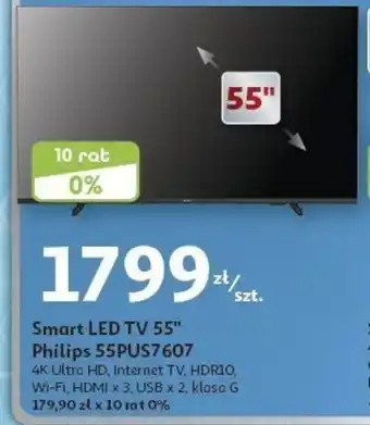 Auchan Philips Smart LED TV 55" 55PUS7607 oferta