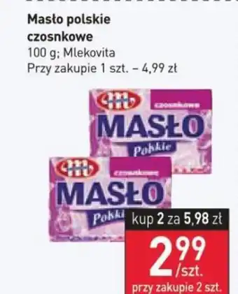 Stokrotka Masło polskie czosnkowe 100 g; Mlekovita oferta
