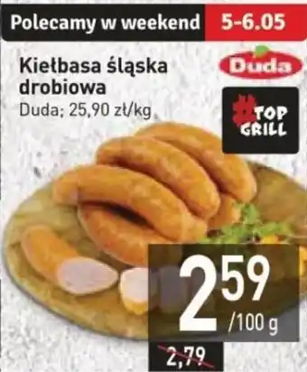 Stokrotka TOP GRILL Kiełbasa śląska Duda drobiowa 100 g oferta