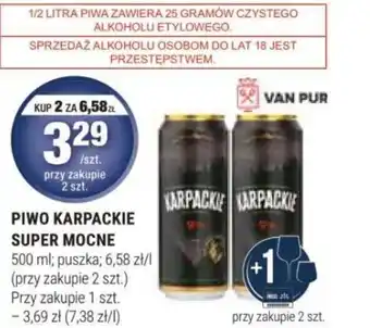 Stokrotka PIWO KARPACKIE SUPER MOCNE 500 ml; puszka oferta