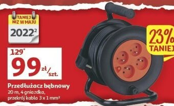 Auchan Przedłużacz bębnowy 20 m oferta