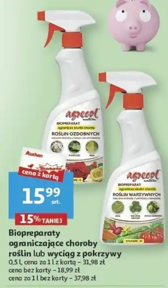Auchan Agrecol Biopreparaty ograniczające choroby roślin lub wyciąg z pokrzywy 0,5l oferta