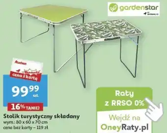 Auchan Stolik turystyczny składany wym.: 80 x 60 x 70 cm oferta