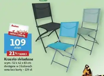 Auchan Krzesło składane wym.: 52 x 42 x 83 cm oferta