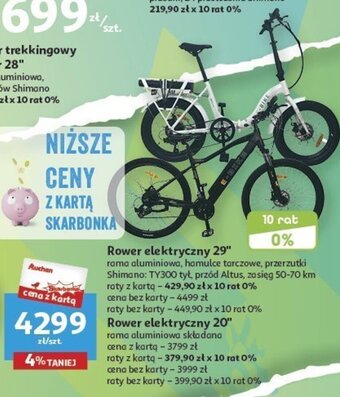 Auchan Rower elektryczny 29" oferta