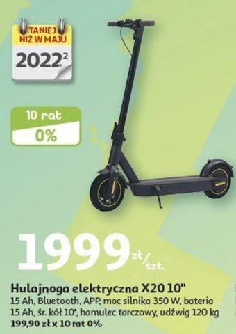 Auchan Hulajnoga elektryczna X20 10" oferta
