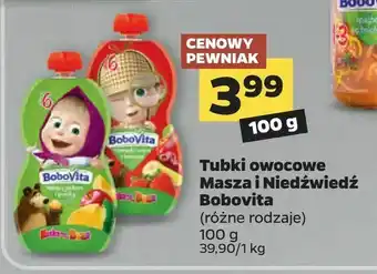 Netto Tubki owocowe Masza i Niedźwiedź Bobovita oferta