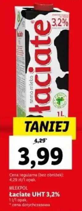 Lidl MLEKPOL Łaciate UHT 3,2% 1l oferta