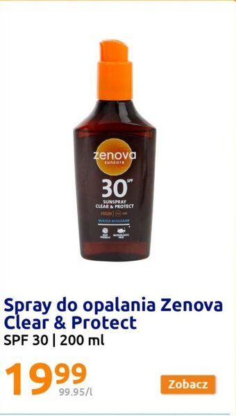 Action Spray do opalania Zenova Clear & Protect SPF 30 | 200 ml oferta