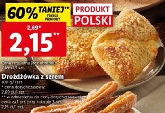 Lidl Drożdżówka z serem 100g oferta