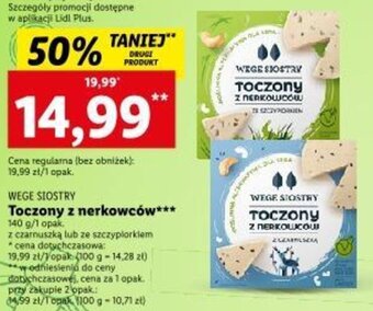 Lidl WEGE SIOSTRY Toczony z nerkowców*** 140 g oferta