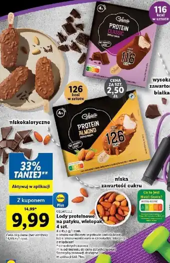 Lidl Gllaillli Lody proteinowe na patyku, wielopak, 4 szt. oferta
