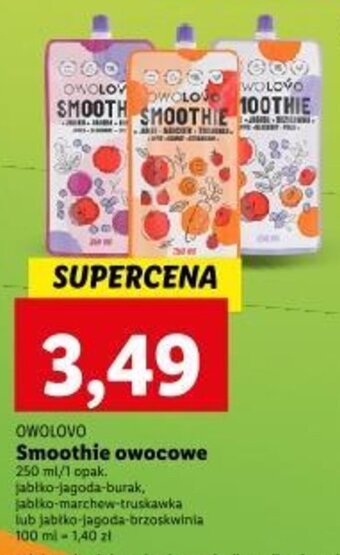 Lidl OWOLOVO Smoothie owocowe 250 ml oferta