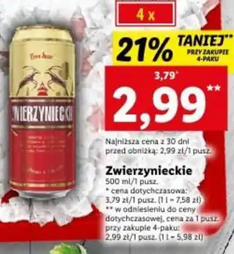 Lidl Zwierzynieckie 500ml oferta