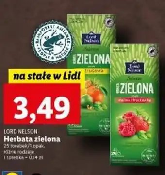 Lidl LORD NELSON Herbata zielona 25 torebek oferta