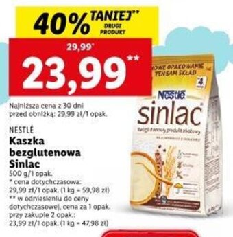 Lidl NESTLÉ Kaszka bezglutenowa Sinlac 500g oferta