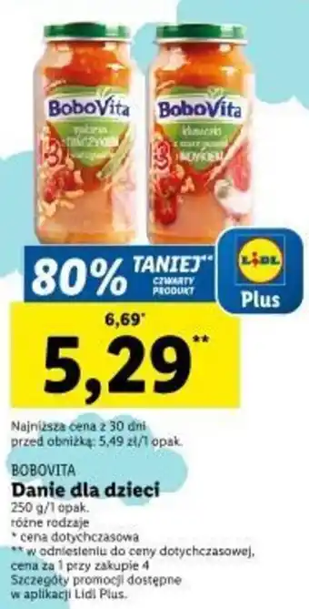 Lidl BOBOVITA Danie dla dzieci 250g oferta