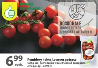 Auchan Pomidory koktajlowe na gałązce 500g oferta