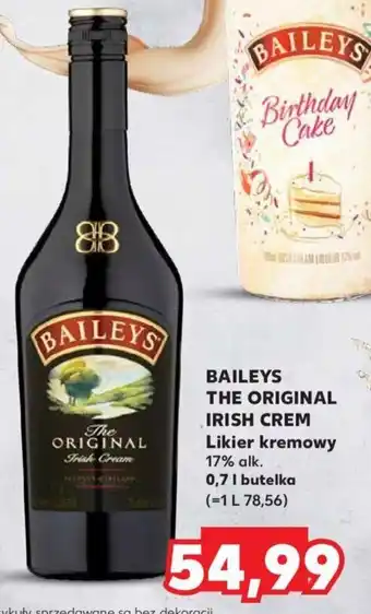 Kaufland BAILEYS THE ORIGINAL IRISH CREM Likier kremowy 17% alk. 0,7l oferta