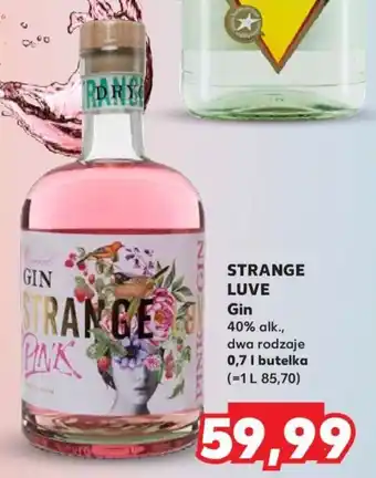 Kaufland STRANGE LUVE Gin 40% alk., dwa rodzaje 0,7l oferta