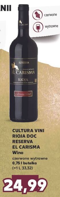 Kaufland Wino cultura vini reserva el carisma rioja oferta