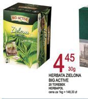 E.Leclerc Herbata pure green big-active zielona oferta
