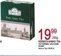 E.Leclerc Herbata ekspresowa z zawieszką ahmad tea london earl grey oferta