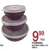 E.Leclerc Pojemniki okrągłe 500 ml + 900 1.5 l agilla oferta