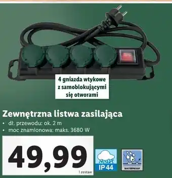 Lidl Listwa zasilająca 4-gniazdkowa parkside oferta