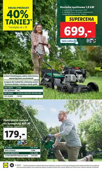Lidl Kosiarka spalinowa 1.8 kw parkside oferta