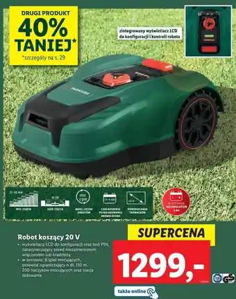 Lidl Robot koszący 20 v parkside oferta