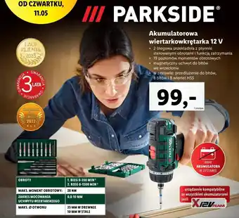 Lidl Wiertarko-wkrętarka akumulatorowa parkside oferta