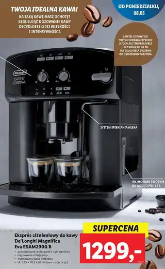 Lidl Ekspres ciśnieniowy esam 2900 de'longhi oferta
