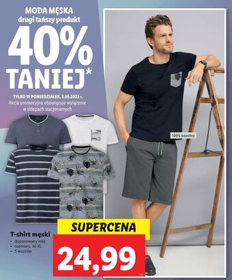 Lidl T-shirt męski rozm. m-xl oferta