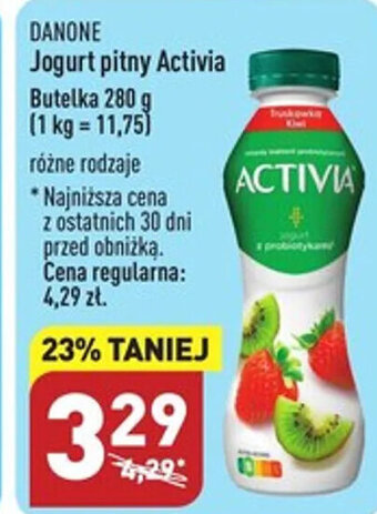 ALDI DANONE Jogurt pitny Activia 280g oferta