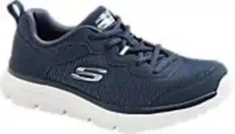 Deichmann Granatowe sneakersy damskie ze srebrną nitką skechers oferta