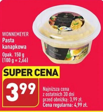 ALDI WONNEMEYER Pasta kanapkowa 150g oferta