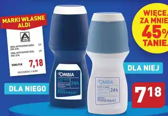 ALDI OMBIA, ANTYPERSPIRANT MESKI, DAMSKI OPAK 50 ML oferta
