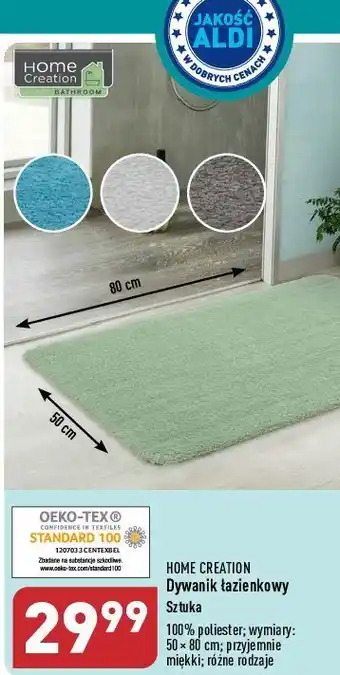 ALDI Dywanik łazienkowy 50 x 80 cm oferta