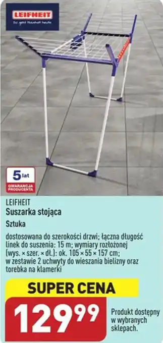 ALDI LEIFHEIT Suszarka stojąca Sztuka oferta