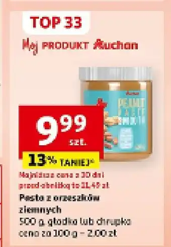 Auchan Pasta orzechowa crunchy oferta