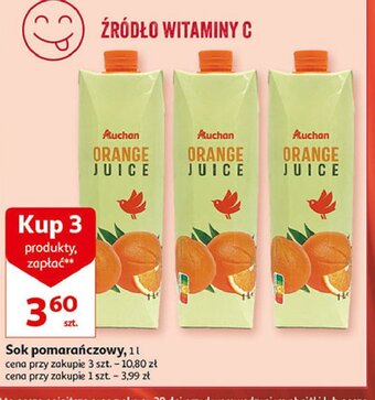 Auchan Sok pomarańczowy oferta
