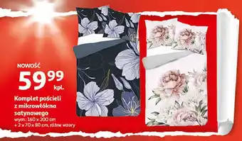 Auchan Komplet pościeli 160 x 200 cm + 2 szt 70 x 80 cm oferta
