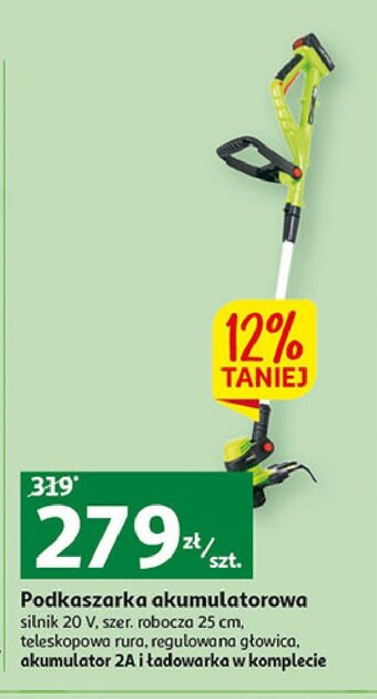 Auchan Podkaszarka akumulatorowa 20 v oferta