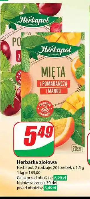 Dino Herbata pokrzywa z wiśnią oferta