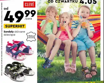 Biedronka Sandały skórzane oferta