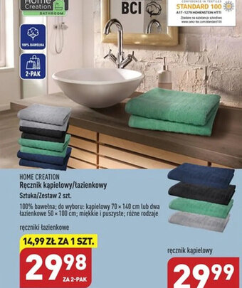 ALDI Home Creation ręcznik kąpielowy oferta